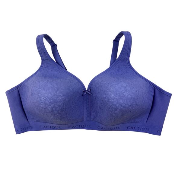 Cacique Other - Lane Bryant Cacique Bra 48B Cotton Collection Lightly Lined No Wire Lavender